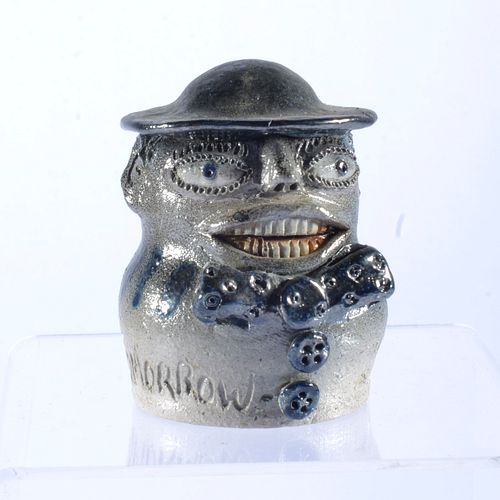 Appraisal: BILLY RAY HUSSEY MINIATURE FACE JUG FIGURALsigned on bottom numbered