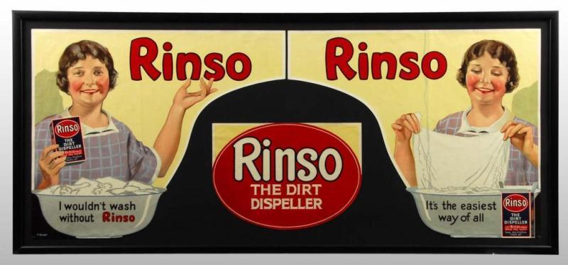 Appraisal: Paper Rinso Soap Sign Description Circa s Condition Excellent Size