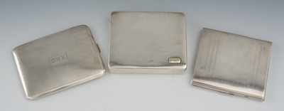 Appraisal: Three Silver Cigarette Boxes The first apprx - x -