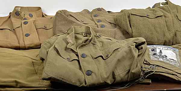 Appraisal: US WWI Uniforms Lot of Four Lot includes three Cavalry