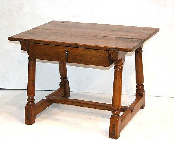 Appraisal: A French Provincial pine work table height in width in