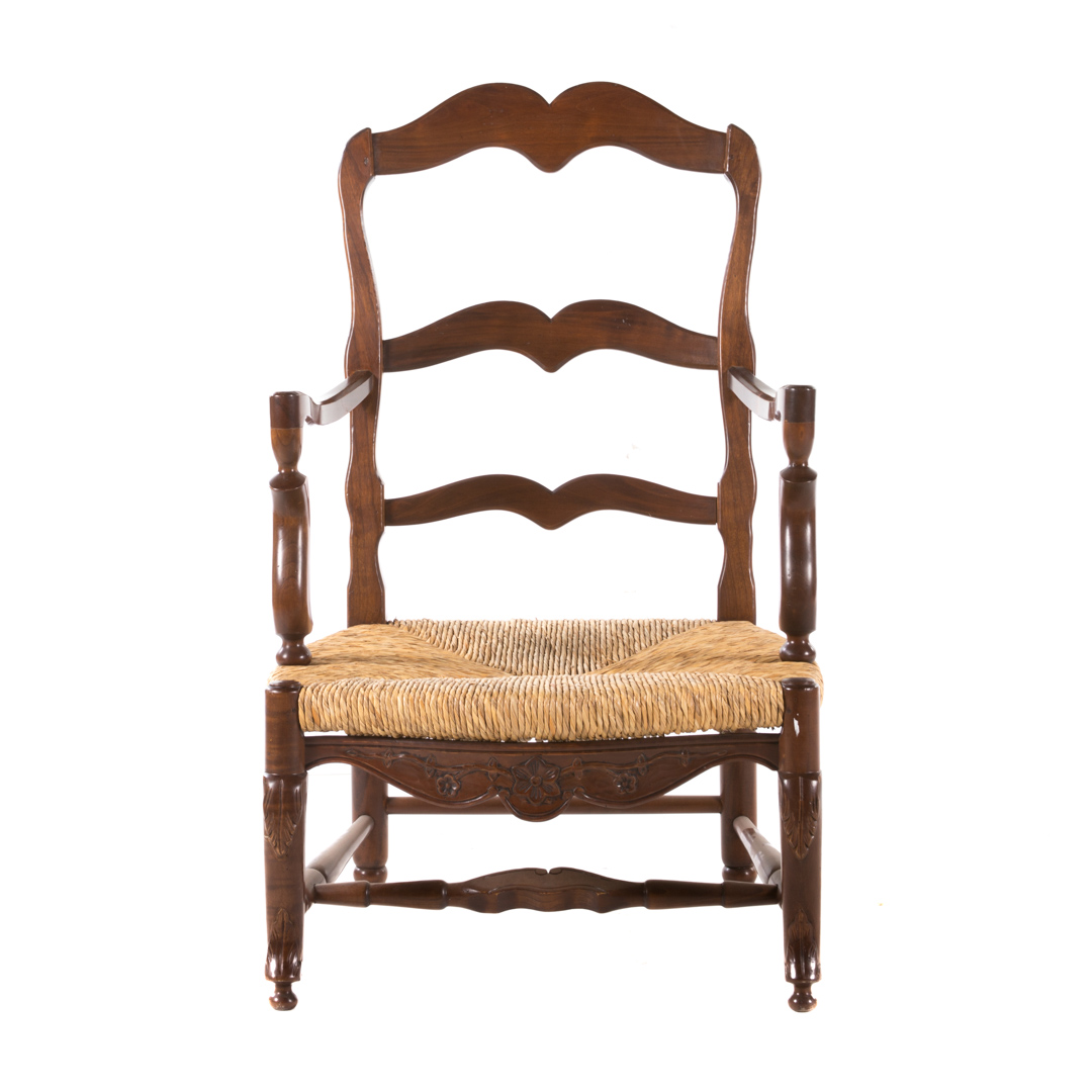 Appraisal: French country carved wood fauteuil attributed to Guido Zichele th