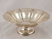 Appraisal: A continental silver German assay shaped lobed dish on stand