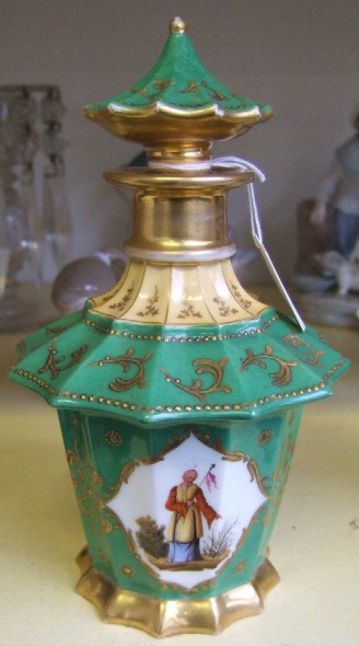 Appraisal: A Paris porcelain scent bottle and stopper by Jacob Petit