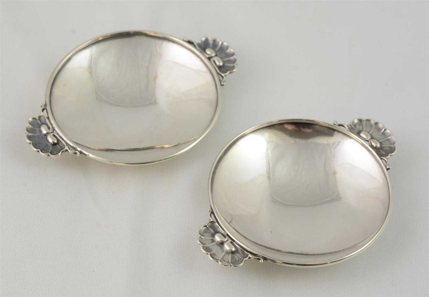 Appraisal: Georg Jensen Denmark Matching Pair of Patens marked A Denmark