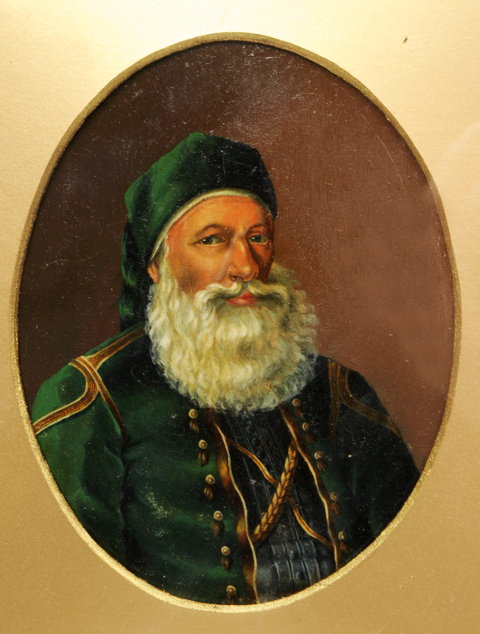 Appraisal: AN OVAL PORTRAIT of an Ottoman male subject wearing a