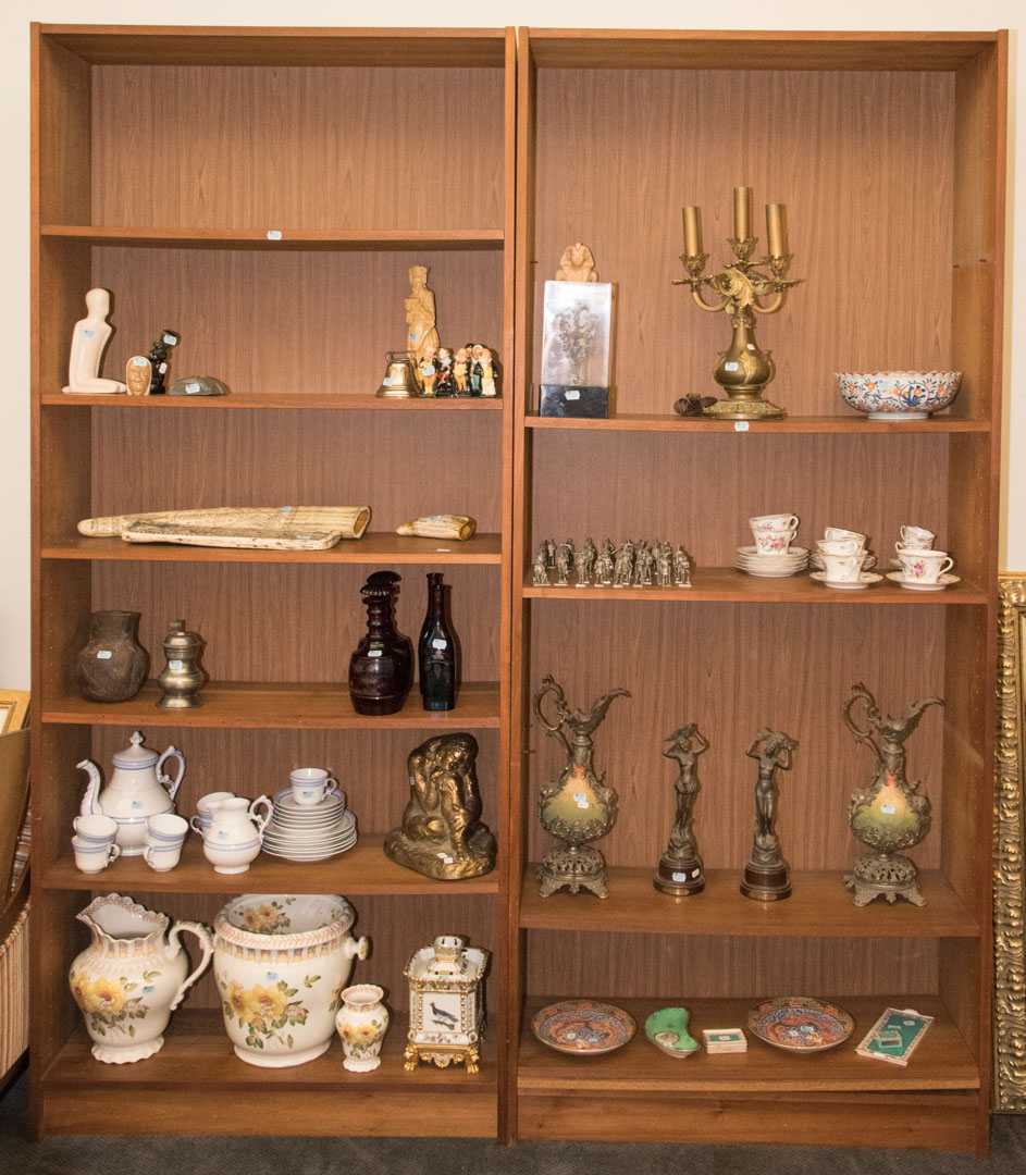 Appraisal: Pair of contemporary shelving units