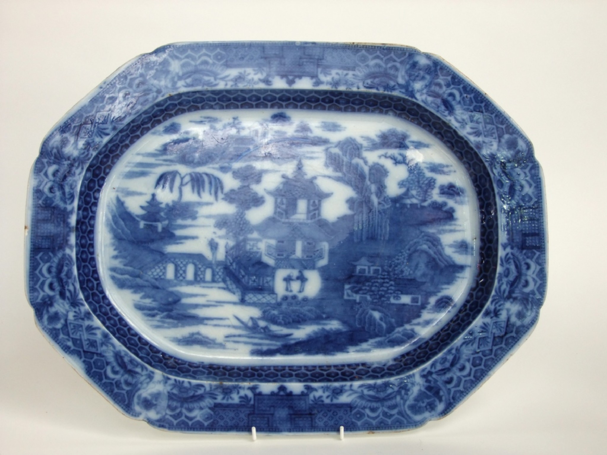 Appraisal: An early th century Pearlware type blue and white meat