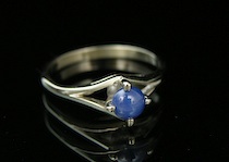 Appraisal: A Delicate Star Sapphire And White Gold Ladies' Ring A