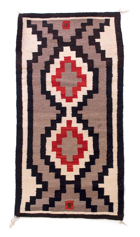 Appraisal: Navajo s Ganado Rug Measures tall wide Good original condition