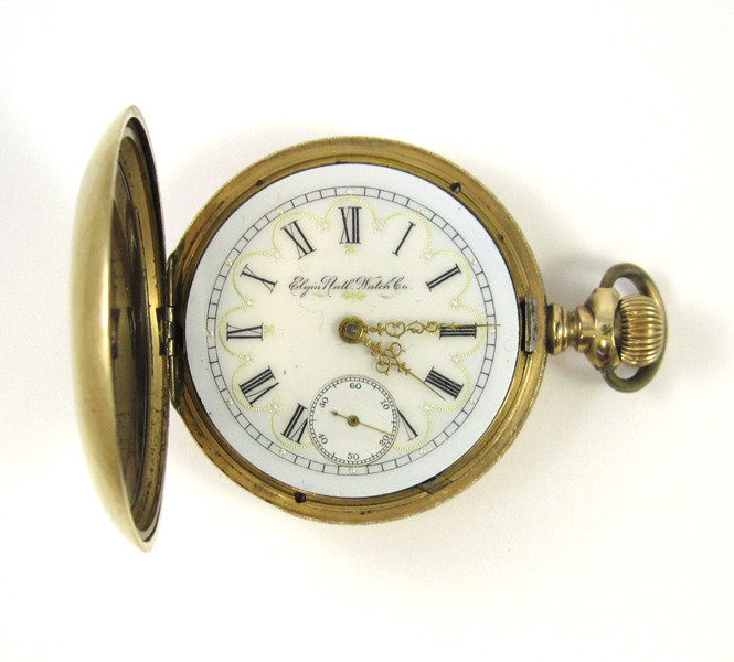 Appraisal: AN AMERICAN HUNTER CASE POCKET WATCH Elgin National Watch Co