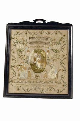 Appraisal: A Regency needlework sampler by Ann Kemp aged finished May