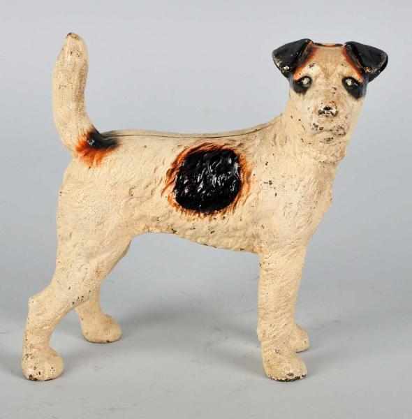 Appraisal: Cast Iron Standing Fox Terrier Doorstop Description Hubley or National