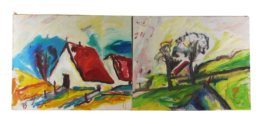 Appraisal: Two paintings by Martin Kainz American - including Memory of