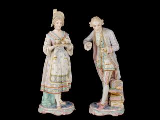 Appraisal: Pair Vion Baury Bisque Porcelain Figures Vion Baury French Paris