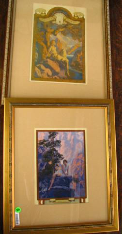 Appraisal: Two Maxfield Parrish Framed Prints including ''Solitude'' size as framed