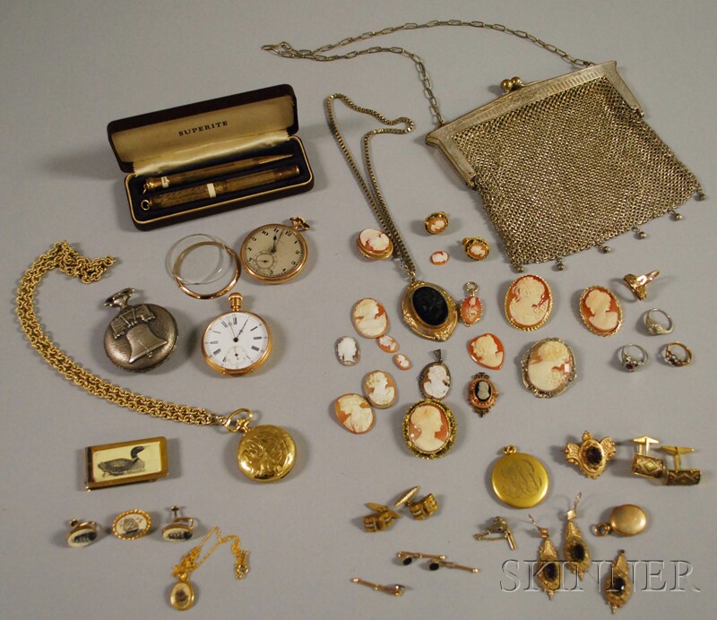 Appraisal: Group of Assorted Men's and Women's Antique Jewelry Items including