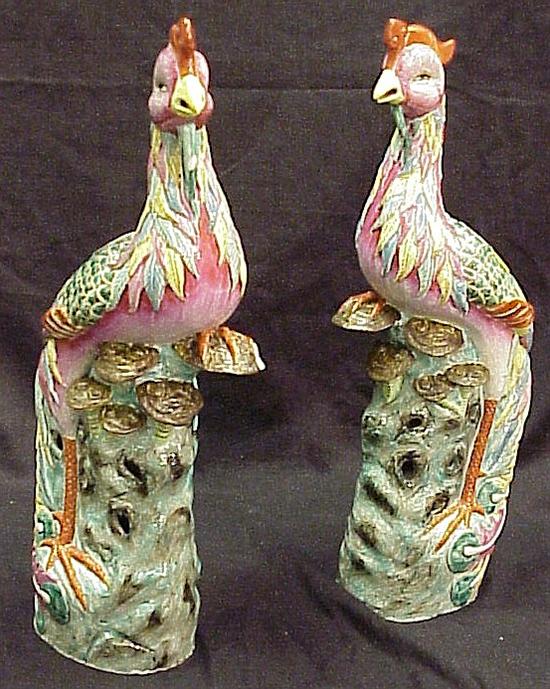 Appraisal: Pair of Chinese Export style porcelain figures of phoenix th