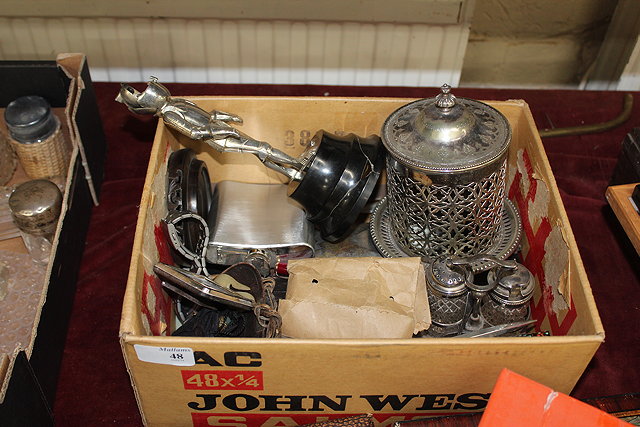 Appraisal: A QUANTITY OF MISCELLANEOUS ITEMS to include a silver plated