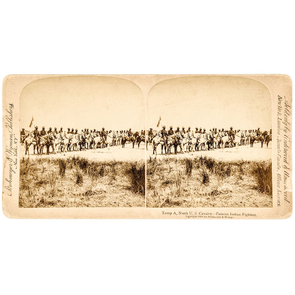 Appraisal: African American Buffalo Soldiers Ninth U S Cavalry Famous Indian