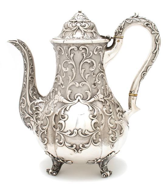 Appraisal: n English Silver Teapot Samuel Hayne and Dudley Cater London