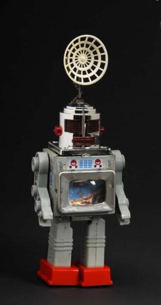 Appraisal: Tin TV Robot Description Made in Brazil by Estrella When