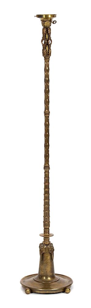 Appraisal: A Victorian Brass Floor Lamp A Victorian Brass Floor Lamp