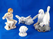 Appraisal: Royal Copenhagen ceramics A group of a pair of doves