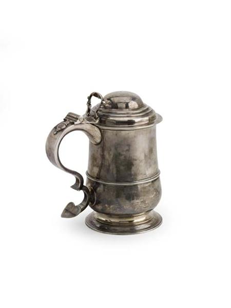 Appraisal: A George III tankard J Langlands Newcastle the baluster body