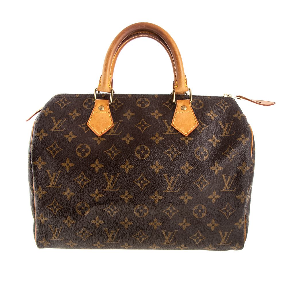 Appraisal: A Louis Vuitton Monogram Speedy A brown and tan Monogram