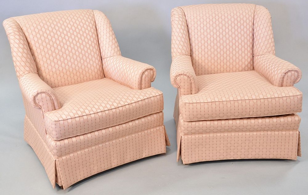 Appraisal: Pair Sherrill upholstered club chairs h x w Pair Sherrill