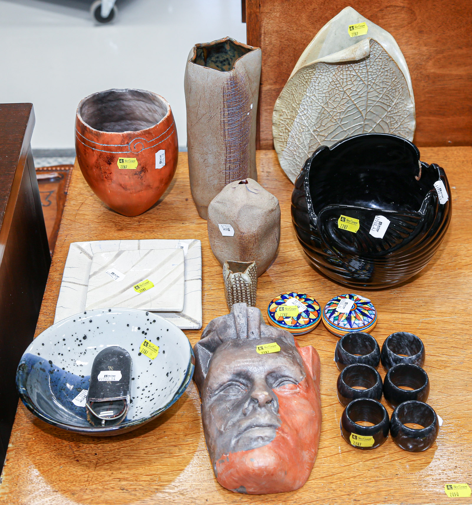 Appraisal: ASSORTED ART POTTERY COLLECTIBLES Including art pottery to in H