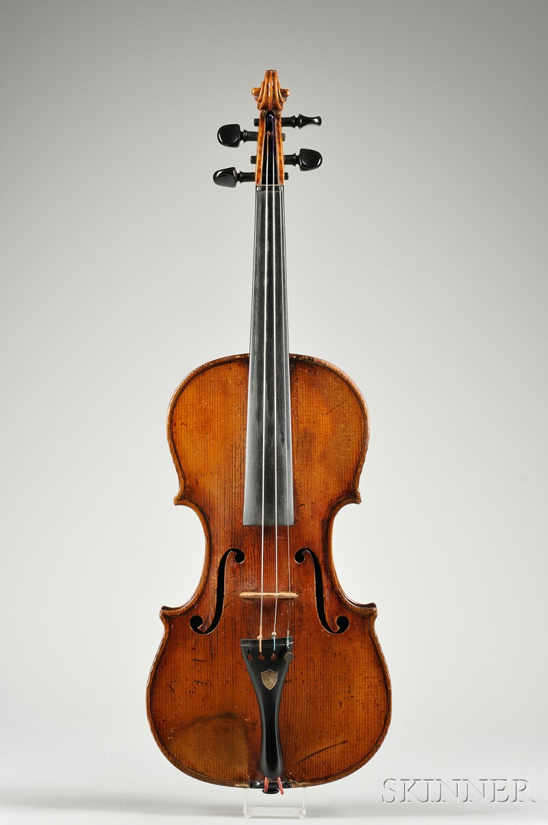 Appraisal: Violin c possibly composite labeled ANGELUS SOLIANI mm