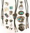 Appraisal: NATIVE AMERICAN JEWELRY - Nineteen piece lot of Native American