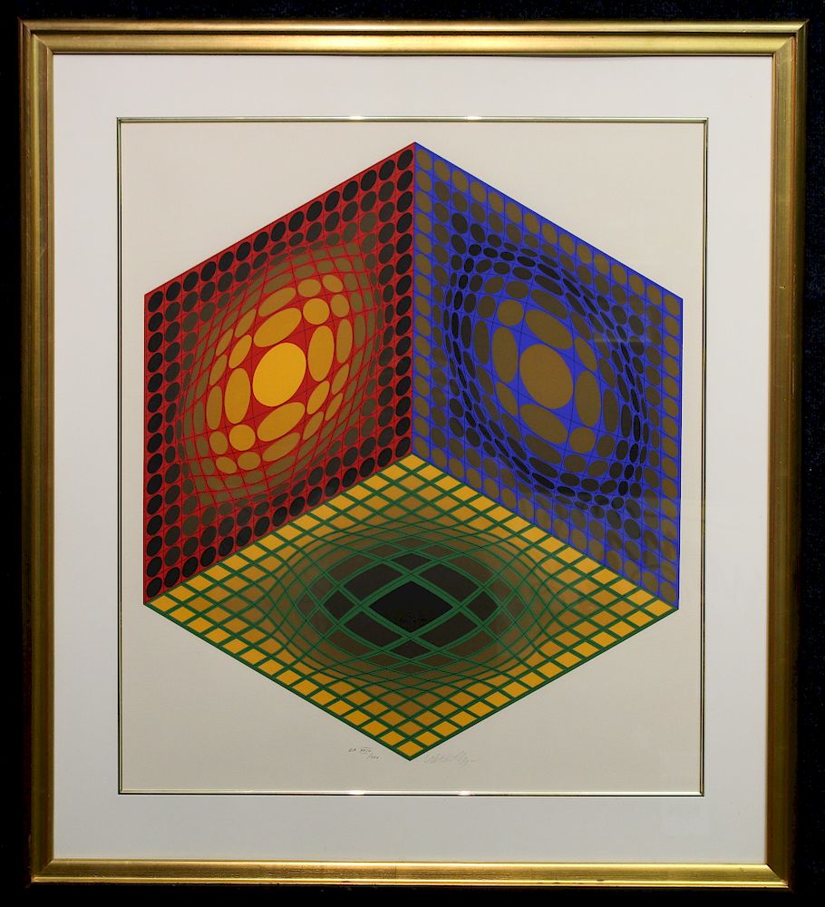 Appraisal: Victor Vasarely - Op-Art Serigraph Victor Vasarely French-Hungarian - Serigraph