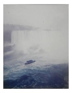 Appraisal: Andreas Gursky Print Niagara Falls Photograph of a ferry entering