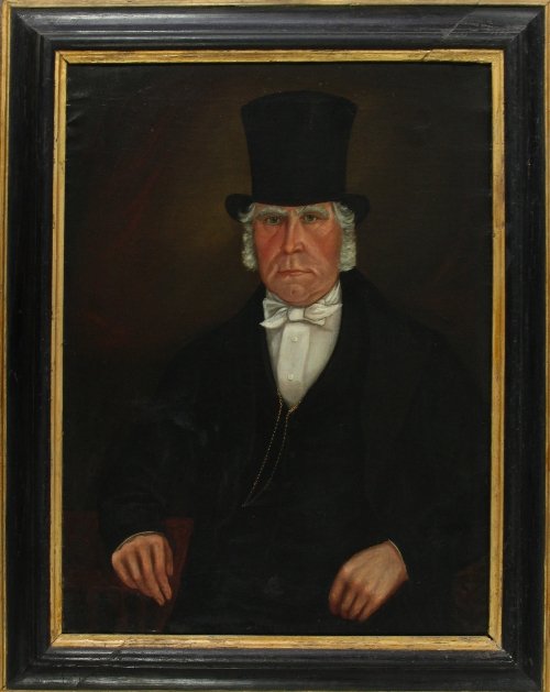 Appraisal: W Ward Portrait of a Gentleman half length wearing a