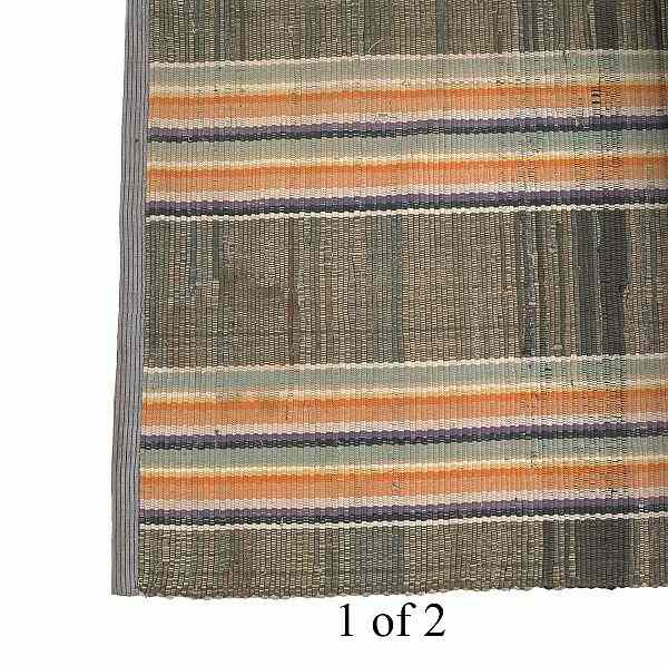 Appraisal: Two pieces of striped rag rug early th c '