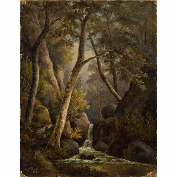 Appraisal: Henry Chapman Ford - Landscape Oil on board landscape with