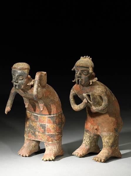 Appraisal: A pair of Nayarit figures Circa B C - A