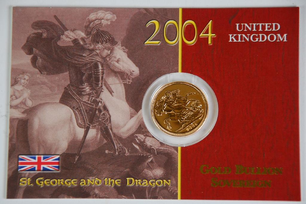 Appraisal: ELIZABETH II GOLD UNCIRCULATED BULLION SOVEREIGN card mounted in a