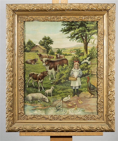 Appraisal: Group of four various framed works including a collection of