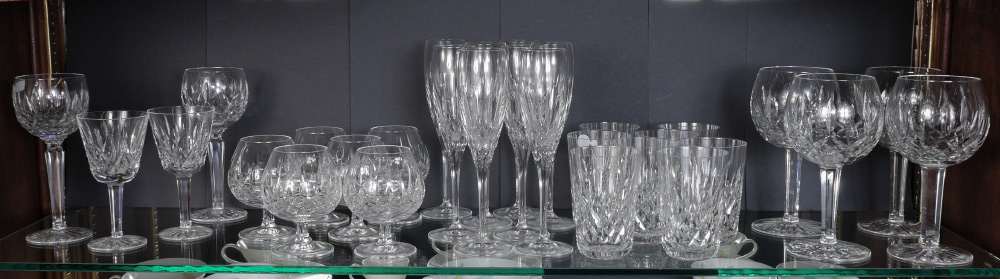 Appraisal: COLLECTION OF WATERFORD LISMORE CRYSTAL pieces in the Lismore pattern