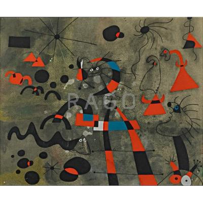 Appraisal: AFTER JOAN MIRO Two lithographs from the Constellation Series The