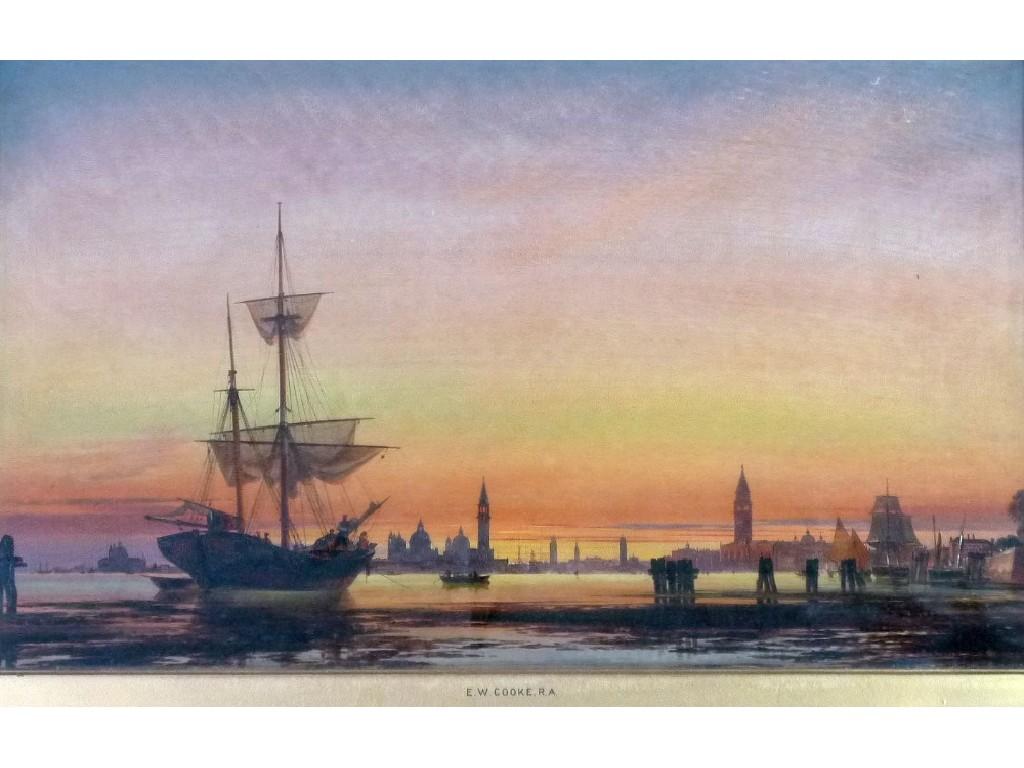 Appraisal: EDWARD WILLIAM COOKE - OIL PAINTING ON CANVAS Venice looking