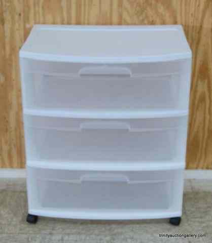 Appraisal: Sterilite Drawer Storage Unit on Casters From the estate is