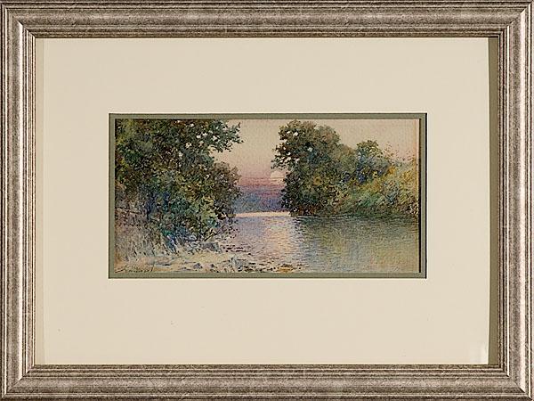 Appraisal: IMPRESSIONIST KENTUCKY RIVER SCENE BY PAUL SAWYIER possibly Elkhorn Creek