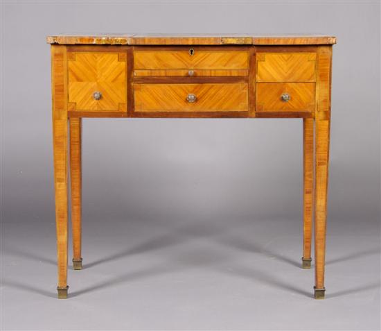 Appraisal: A Louis XVI Style Parquetry Poudreuse Height x width x