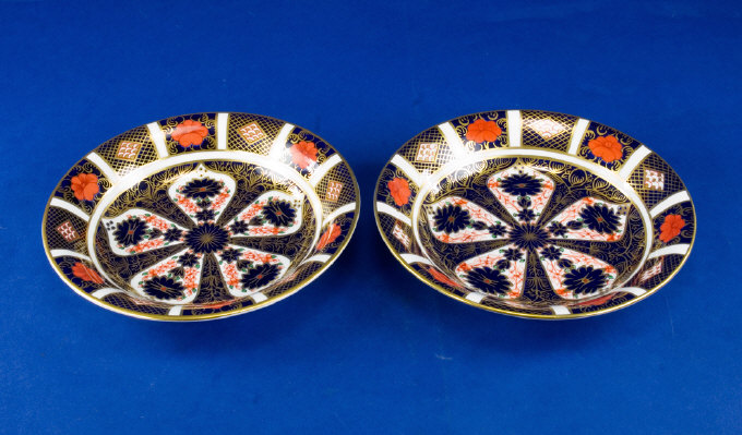 Appraisal: Royal Crown Derby Pair of Imari Shallow Dishes Dated