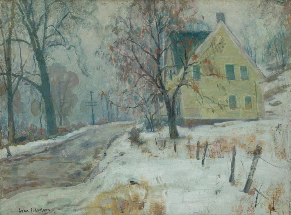 Appraisal: JOHN FABIAN CARLSON American - Winter Mists oil on canvasboard